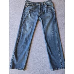 Levi's 505 Jeans Men's Medium Blue Wash Straight Leg Red Tab 37x31